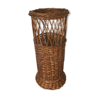 Vintage wicker umbrella holder