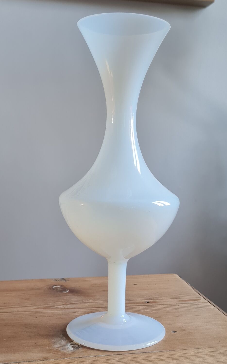 White opaline vase