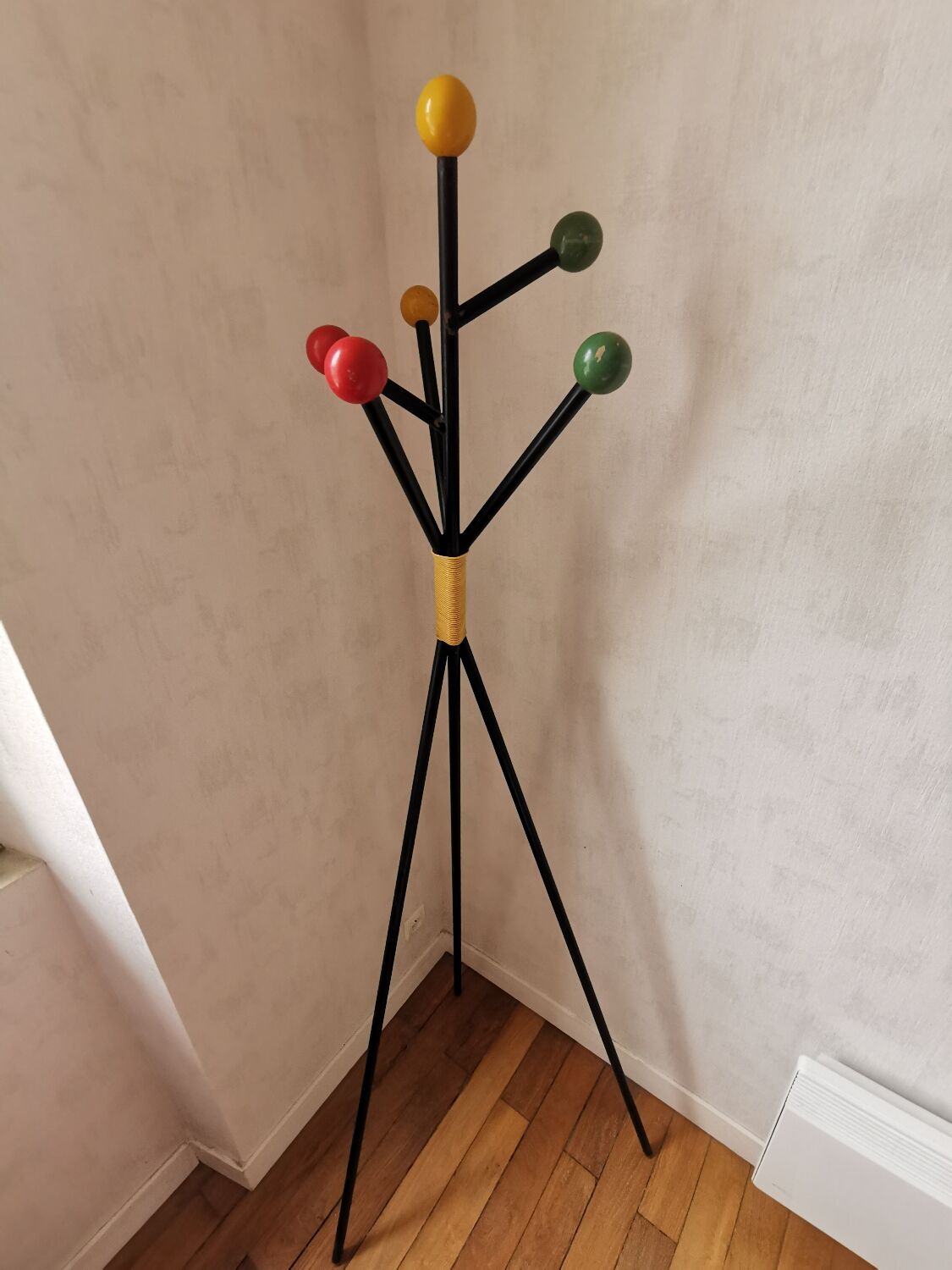Vintage coat rack 50s balls