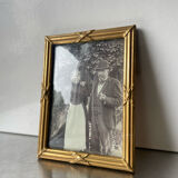 Frame gilded wood measurements 16.5 cm x 12.5 cm convex glass
