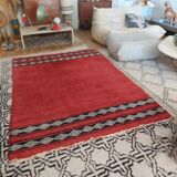 Vintage Berber wool carpet