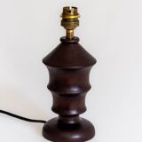 Turned wooden torch-shaped lamp base, 1930s/1940s