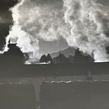 Photograph black and white silver print circa 1970 industrialization