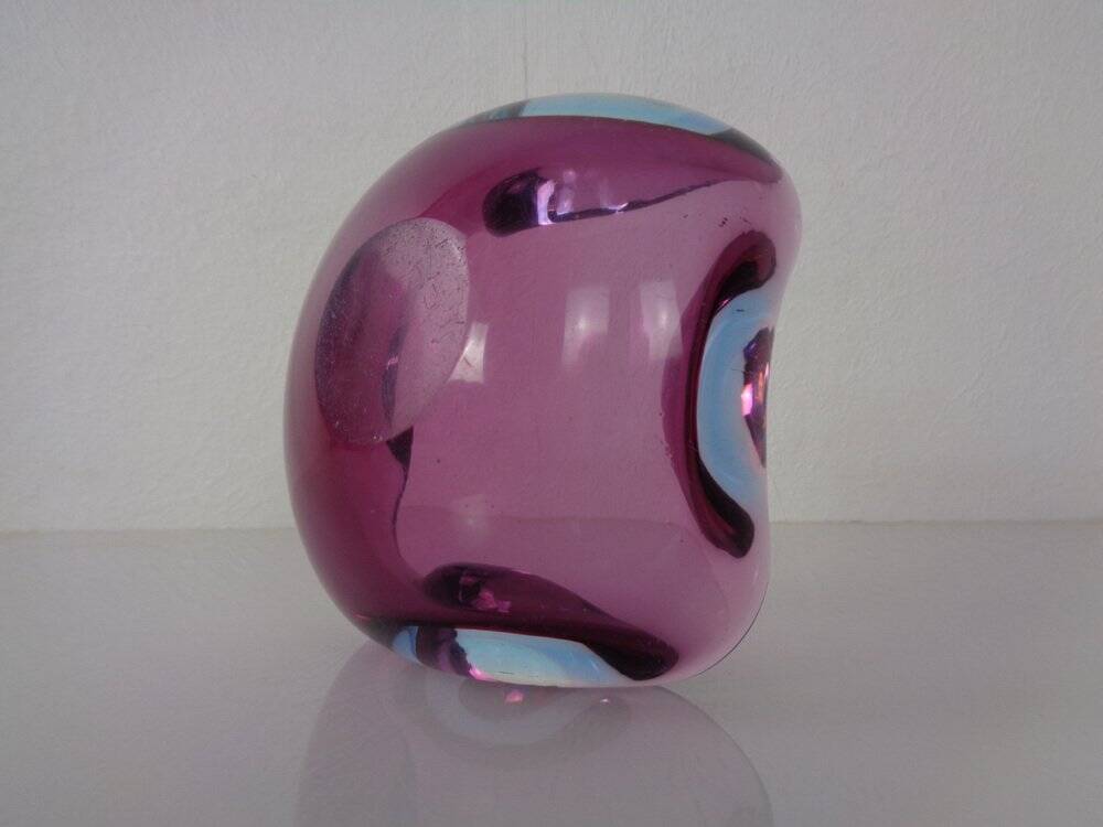 Sommerso Murano Glass Ashtray, Italy, 1960s