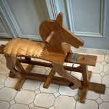 Old wooden rocking horse