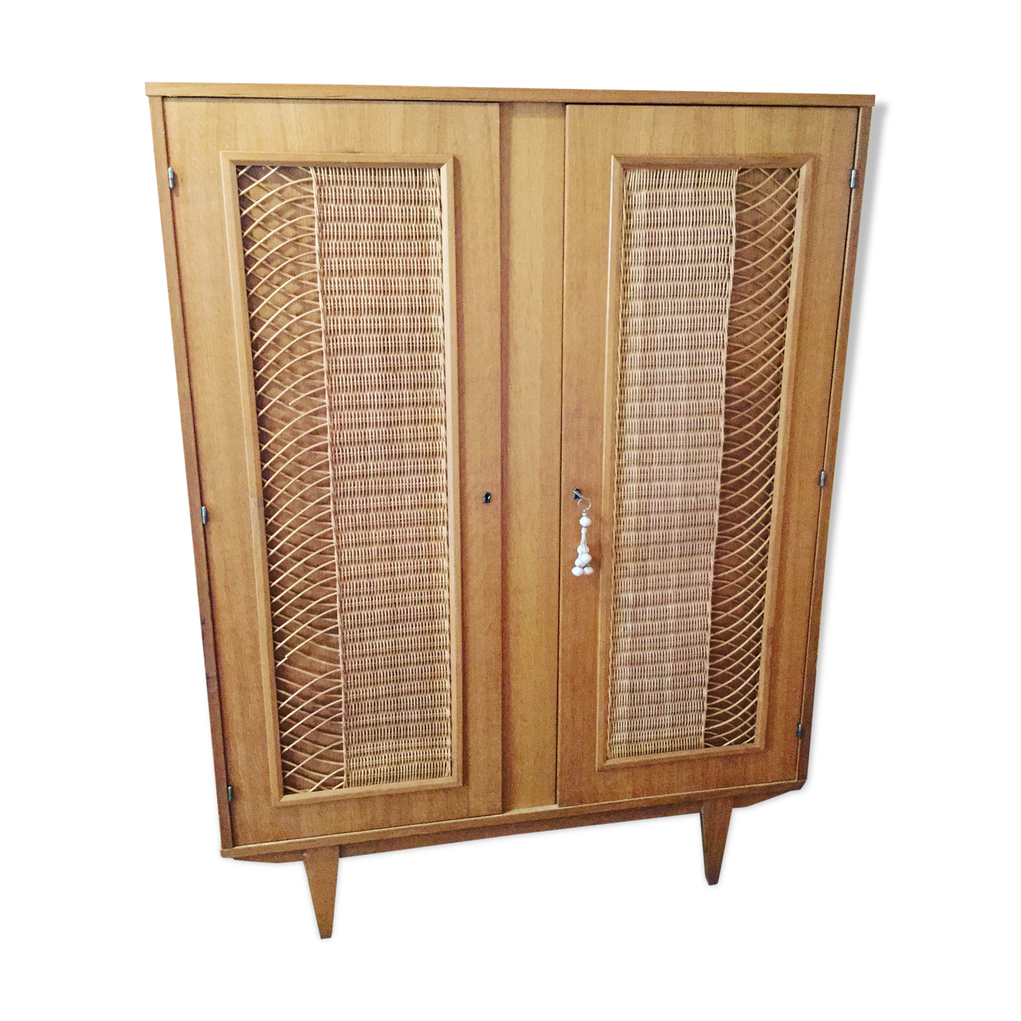 Rattan wardrobe