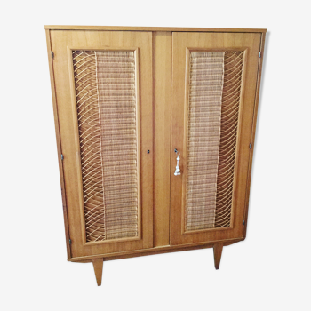 Rattan wardrobe