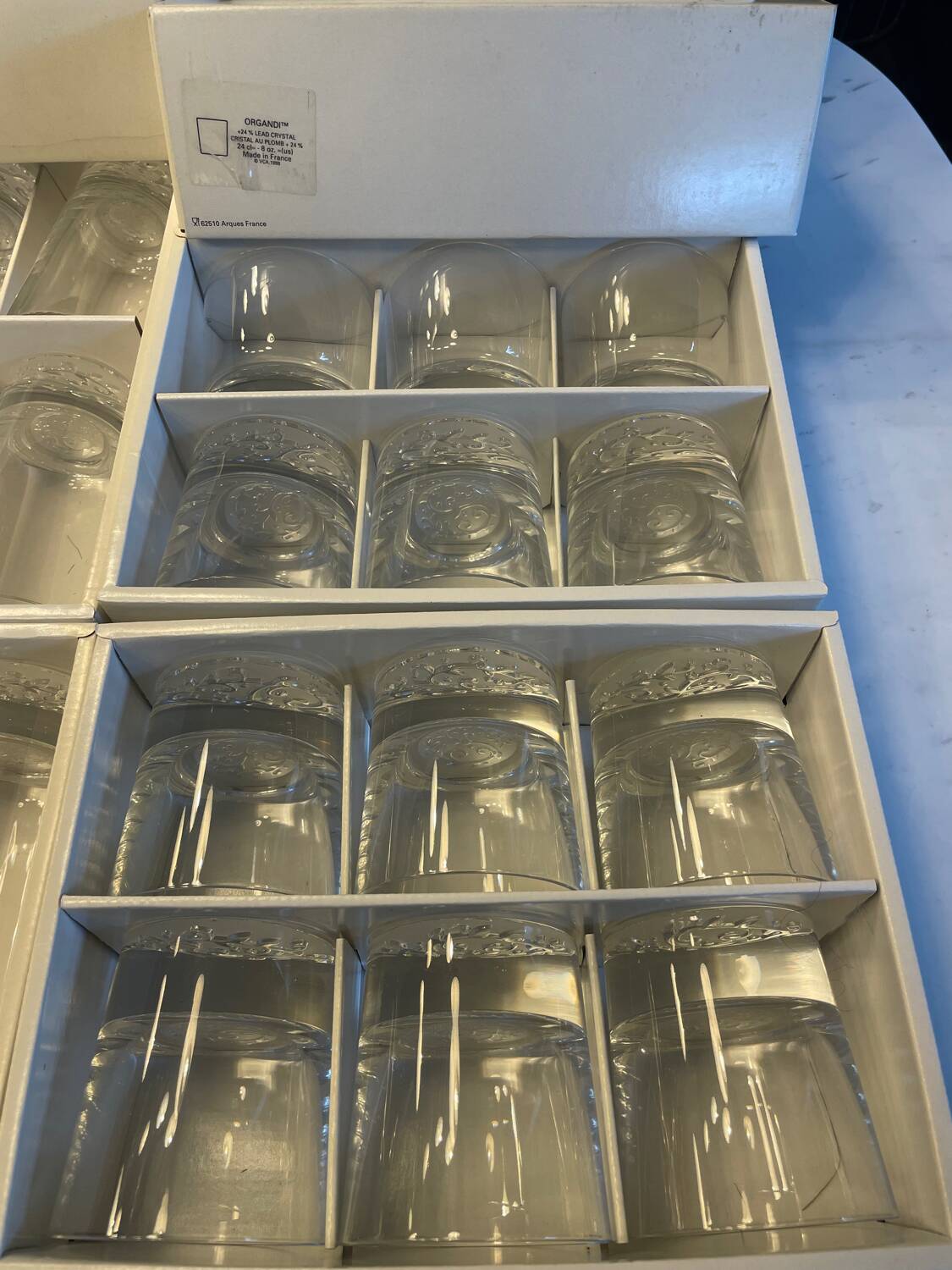 Set of 70 Crystal Durand glasses - Organdy -