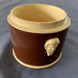 Sarreguemines clay pot with mascarons