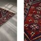 Vintage Red Hand-Woven Oriental Afghan Rug, 1970s