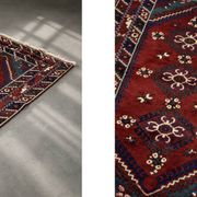 Vintage Red Hand-Woven Oriental Afghan Rug, 1970s