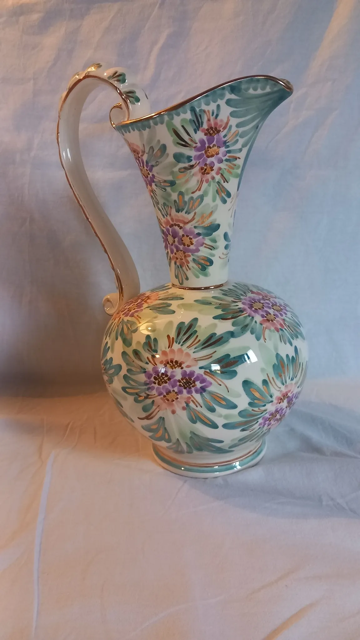 Vintage cracked earthenware pitcher by André Bayer – Years