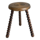 Antique turned wooden tripod stool