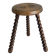 Antique turned wooden tripod stool