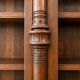 Imposing two-body buffet/library in solid oak and walnut from the Napoleonic III period.