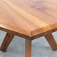 French Brutalist Pine Side Table, 1970s