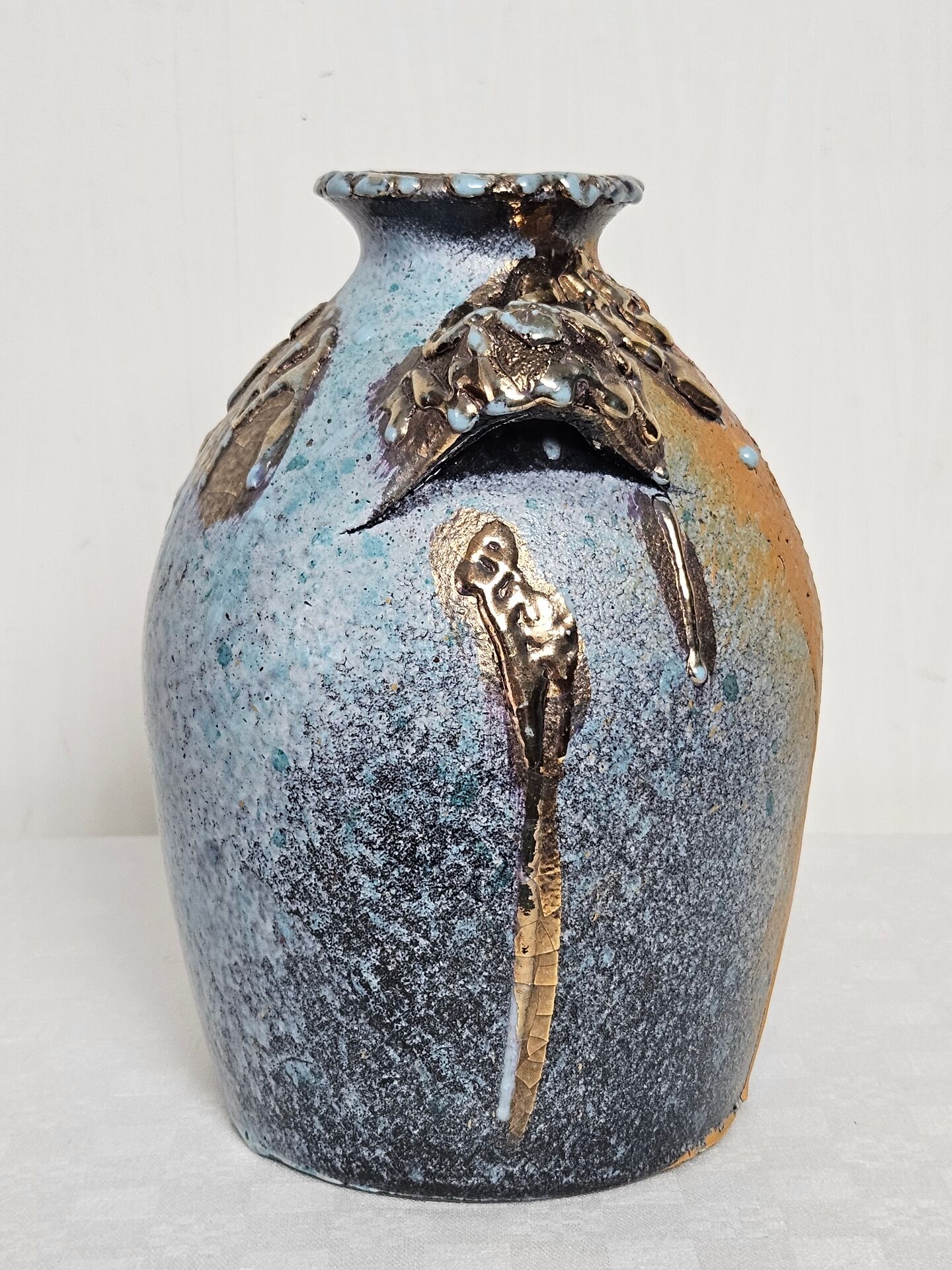Vase céramique d'art Claudio Pulli Italie 1970