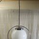Art Deco opaline globe pendant - mid 20th century