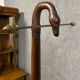 Empire style mahogany cradle with a swan neck, shaped like a cradle, circa 1810