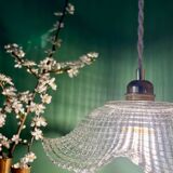 Vintage glass pendant light - tableware collection -