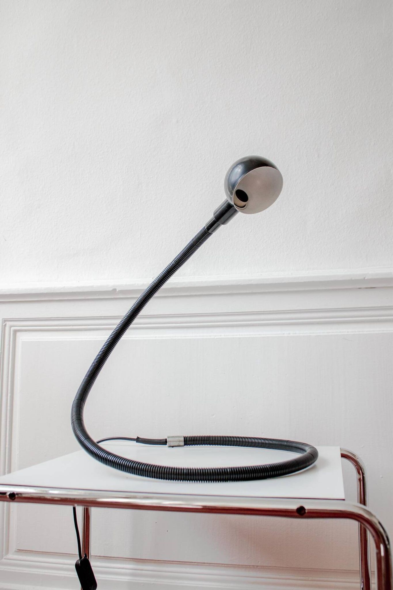 Black Hebi lamp by Isao Hosoe for Valenti, large version, 1970s.