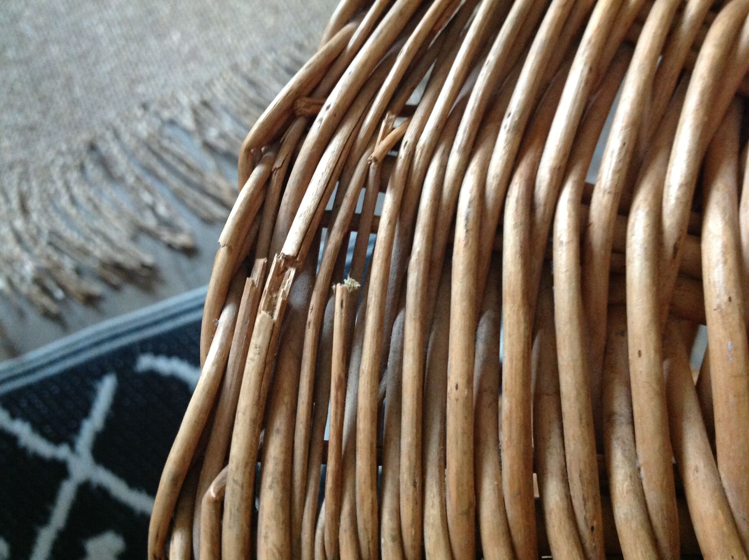 Wicker side table