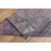 1970s Turkish Oushak Handmade Wool Cotton Pink Area Rug 90x377