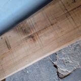 Pair of 2 patinated solid wood benches / stools