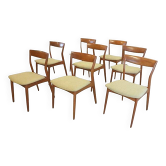 Suite de 8 chaises R. Borregaard pour Viborg eetkamerstoelen