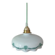 White opaline handkerchief pendant or portable lamp, vintage 1920