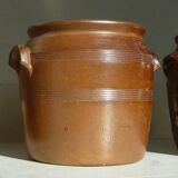 Pot à graisse ou pot à confit en grès