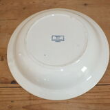 Round hollow dish Sarreguemines U&C Vega - 19th century floral decoration