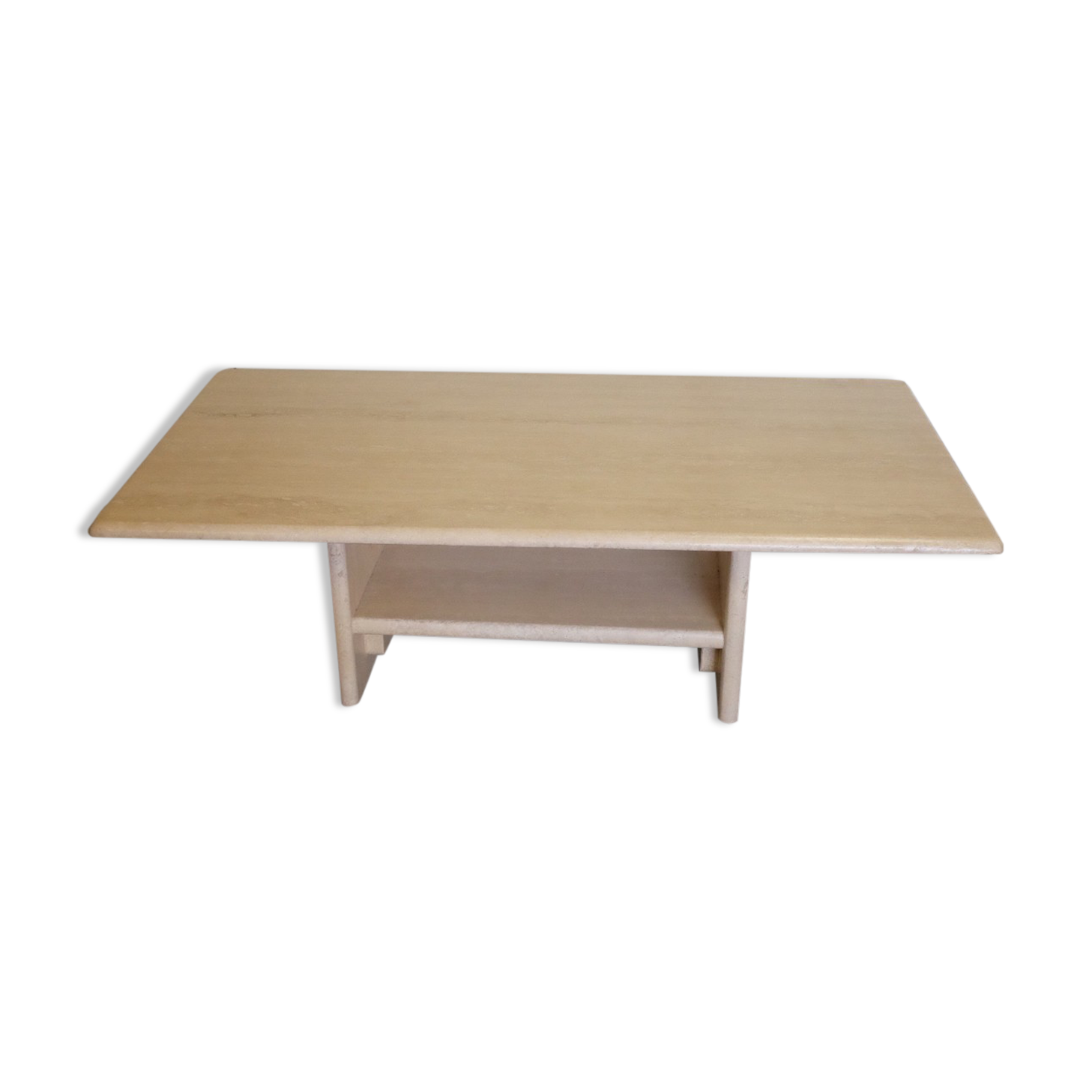 Travertine coffee table