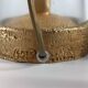 Vintage lamp base signed Pierre Casenove, gilded bronze, glass, 1970s.