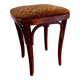 Art nouveau thonet stool bentwood and velvet