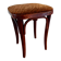 Art nouveau thonet stool bentwood and velvet