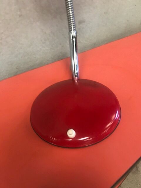 Vintage metal red lamp 1960