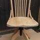 Solid oak swivel office chair