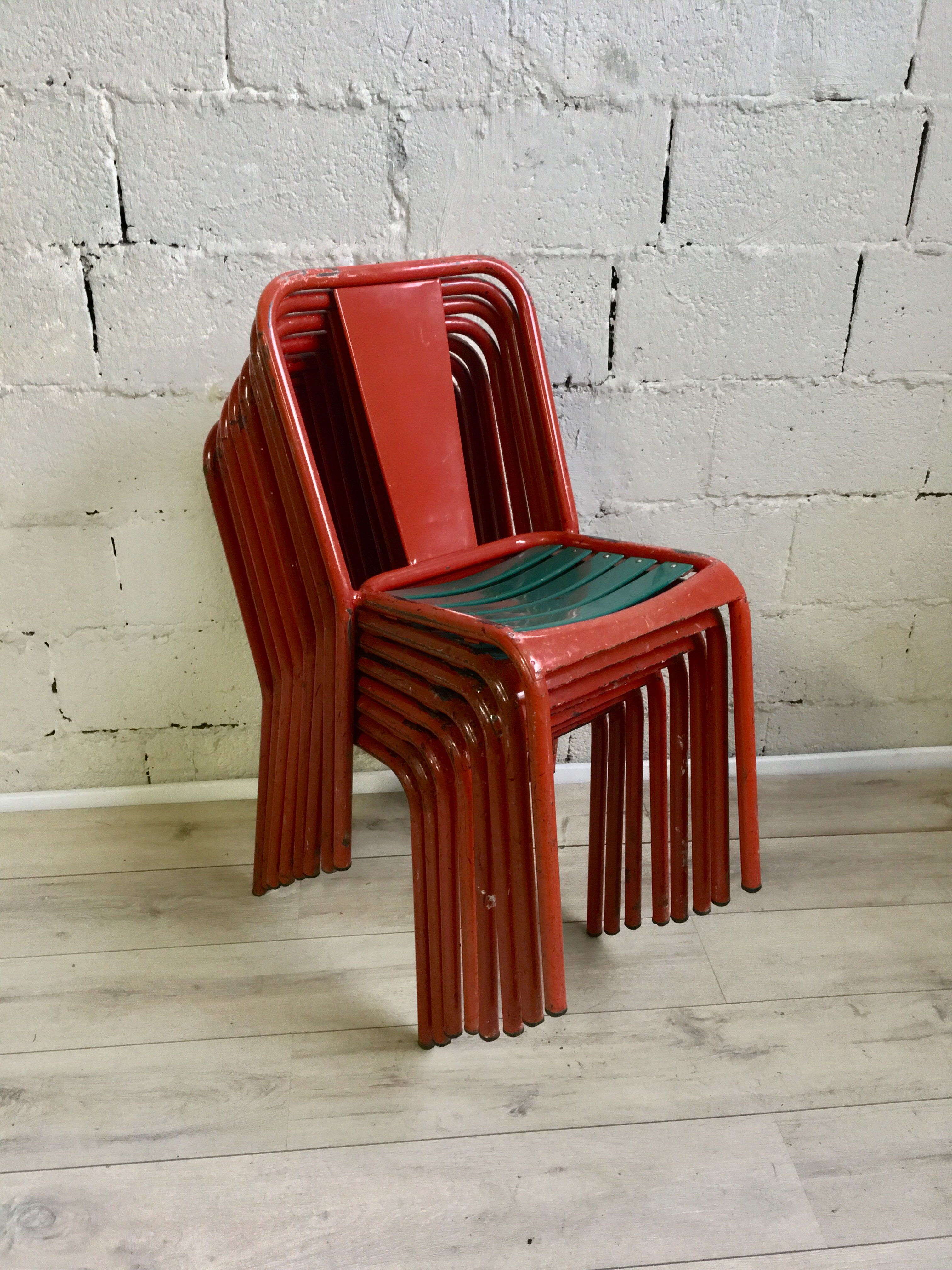 Set of 8 chairs Tolix T4