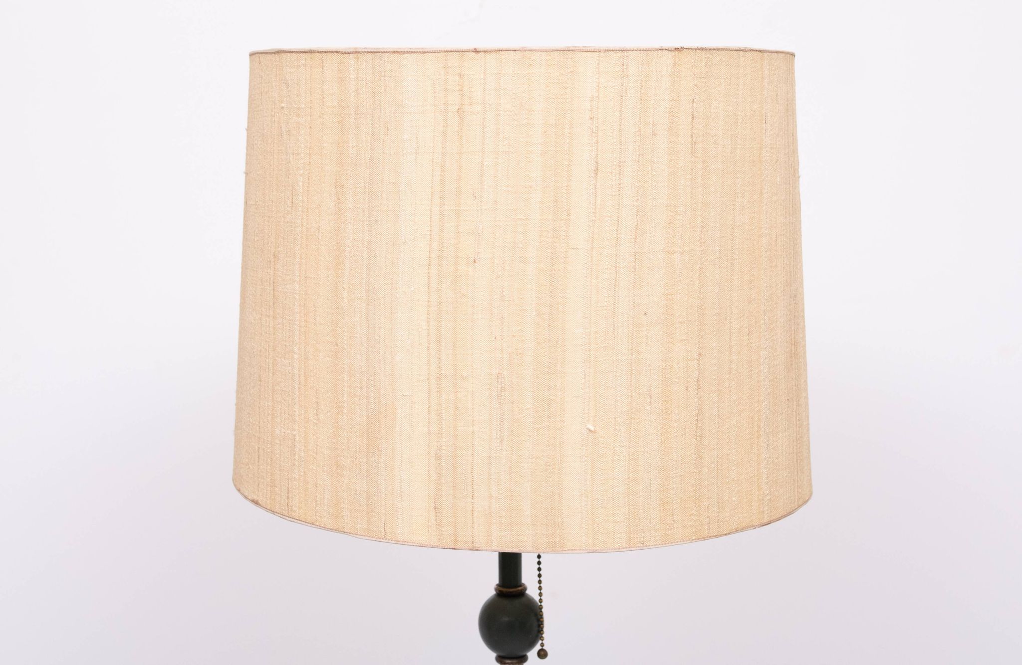 Classic Green color wooden floor lamp 1950s France