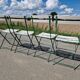 Set of 4 folding wrought iron bistro chairs