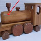Large wooden train stamped Wog Austria
