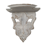 Small wall console in patinated wood