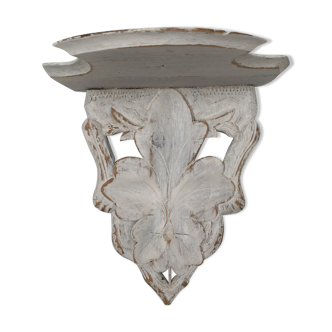 Small wall console in patinated wood