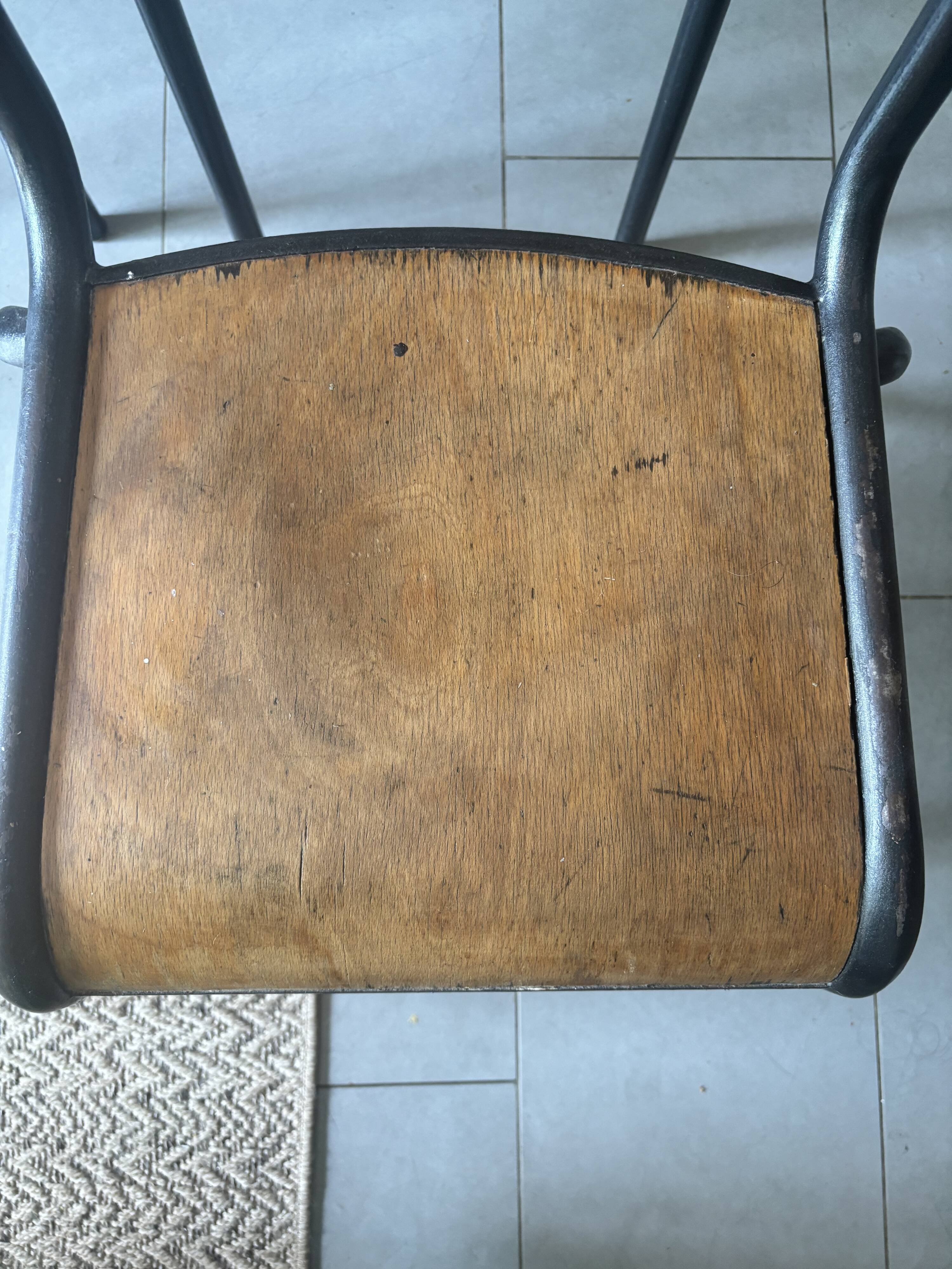 Set of 4 authentic vintage MULLCA school chairs