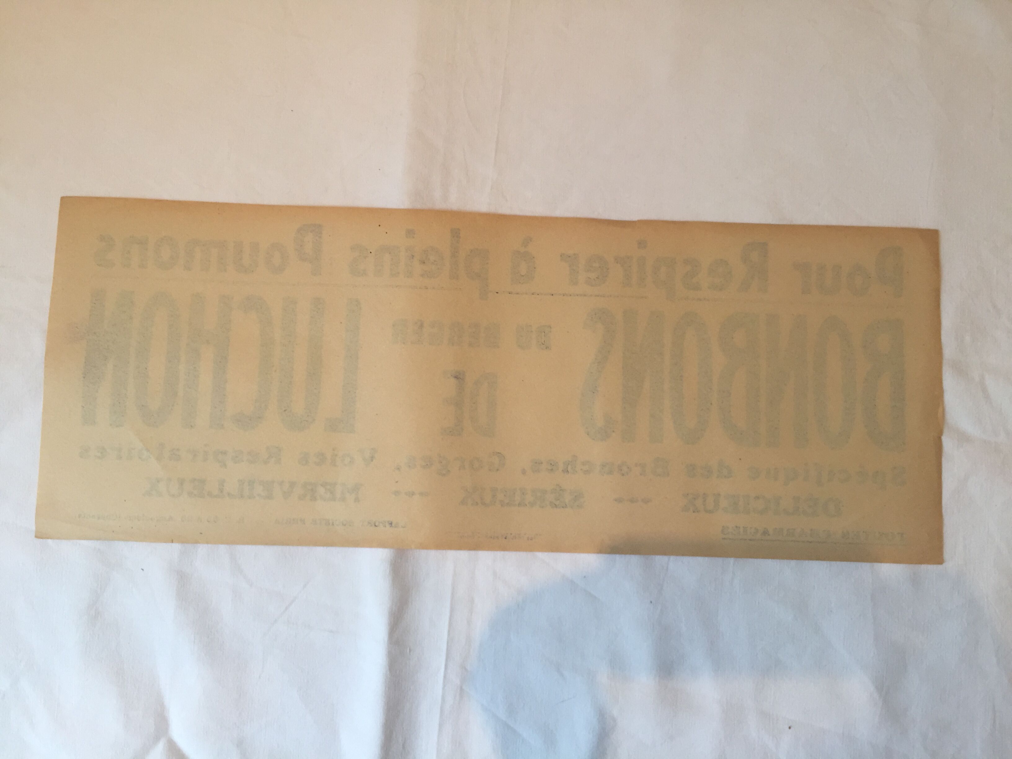 Advertising poster for the candy of Luchon