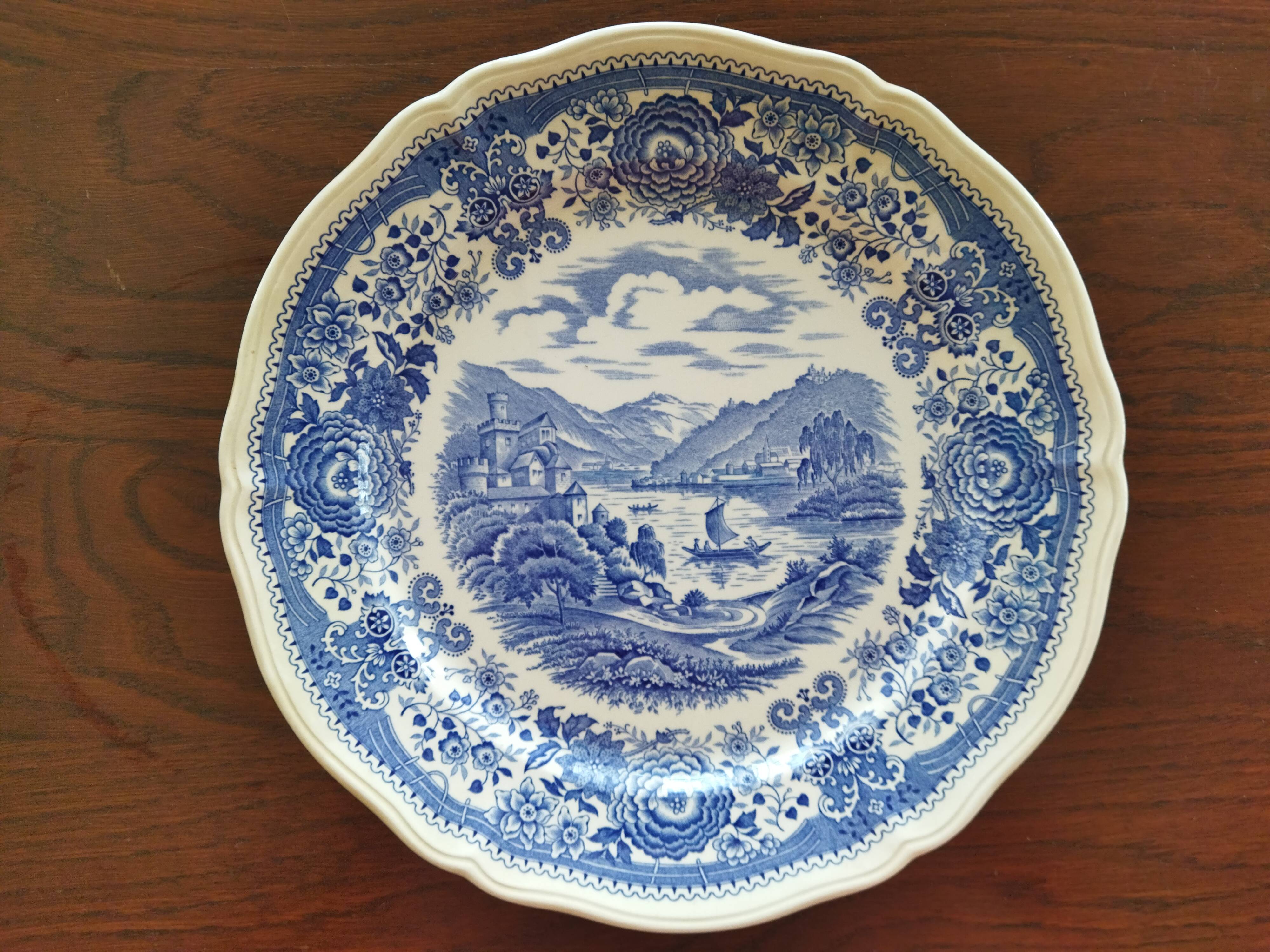 6 flat plates Burgenland blue Villeroy & Boch