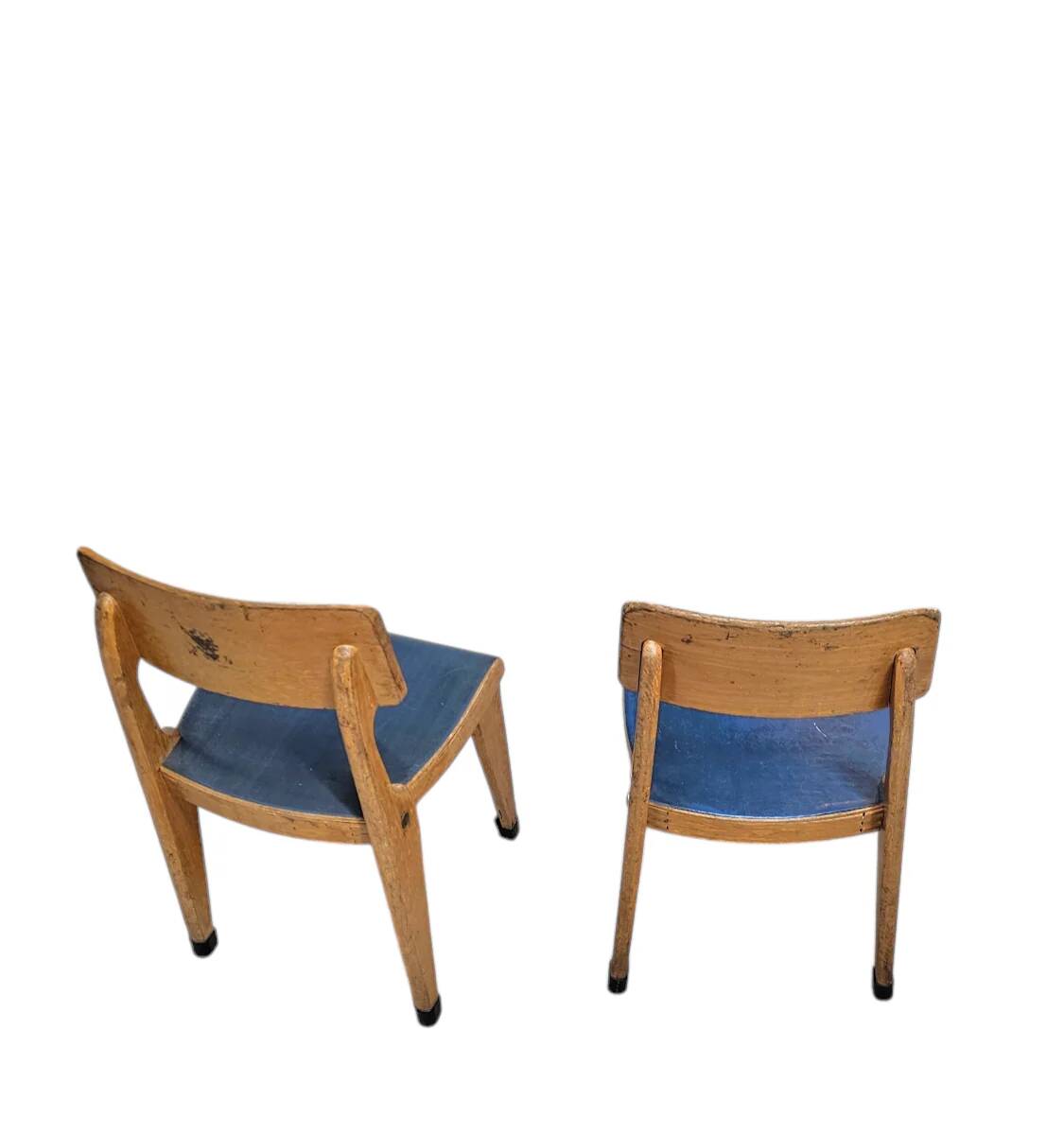 2 x kids chair 1950s, original design Zabo kids chair
