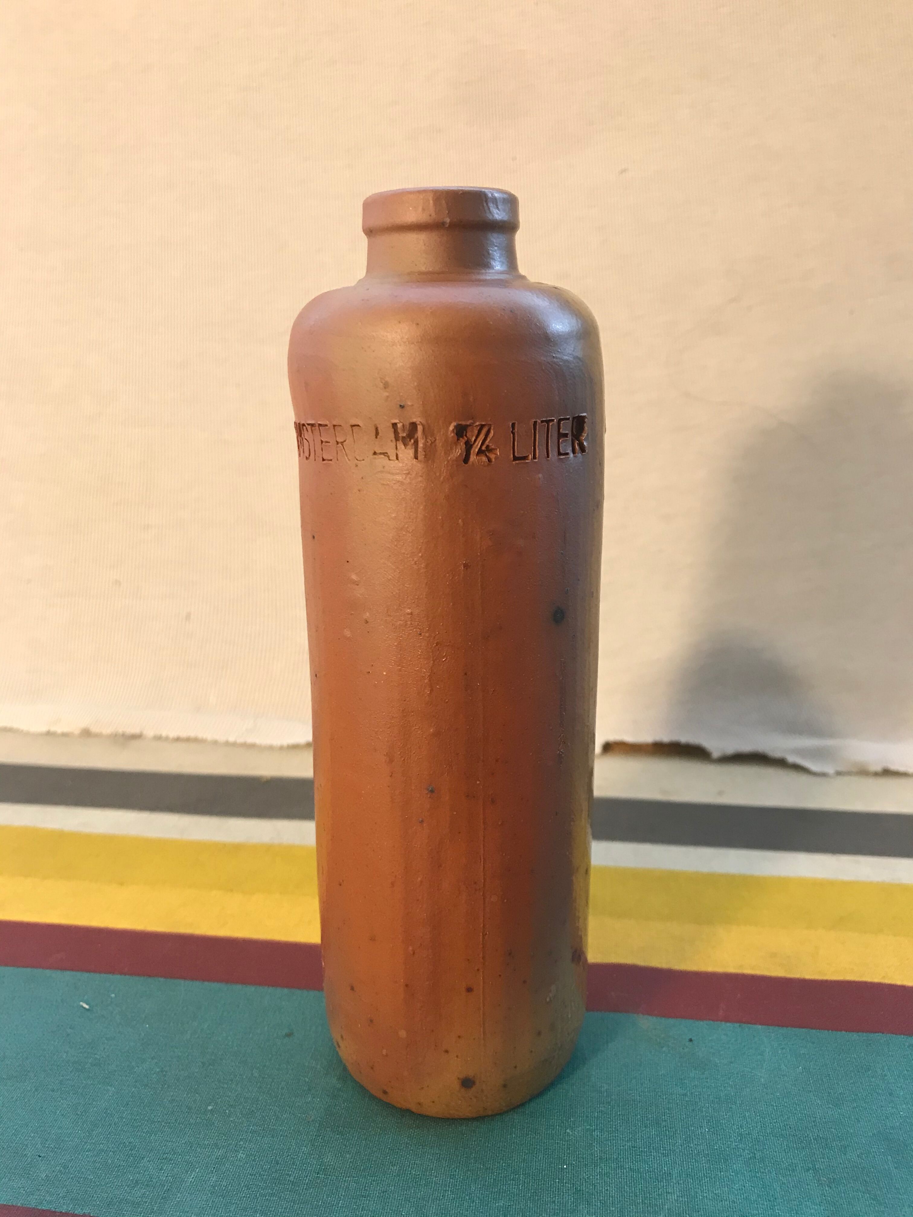 Old Bottle Sandstone Erven Lucas Bols't Lootsje AMSTERDAM 1/4 Vintage Liter