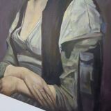 Fred Neumann After Jean Baptiste Camille Corot, The Woman with the Pearl, 1980s, Oil on Canvas